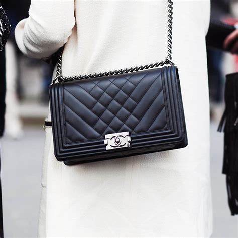 chanel boy black patent|chanel bag history.